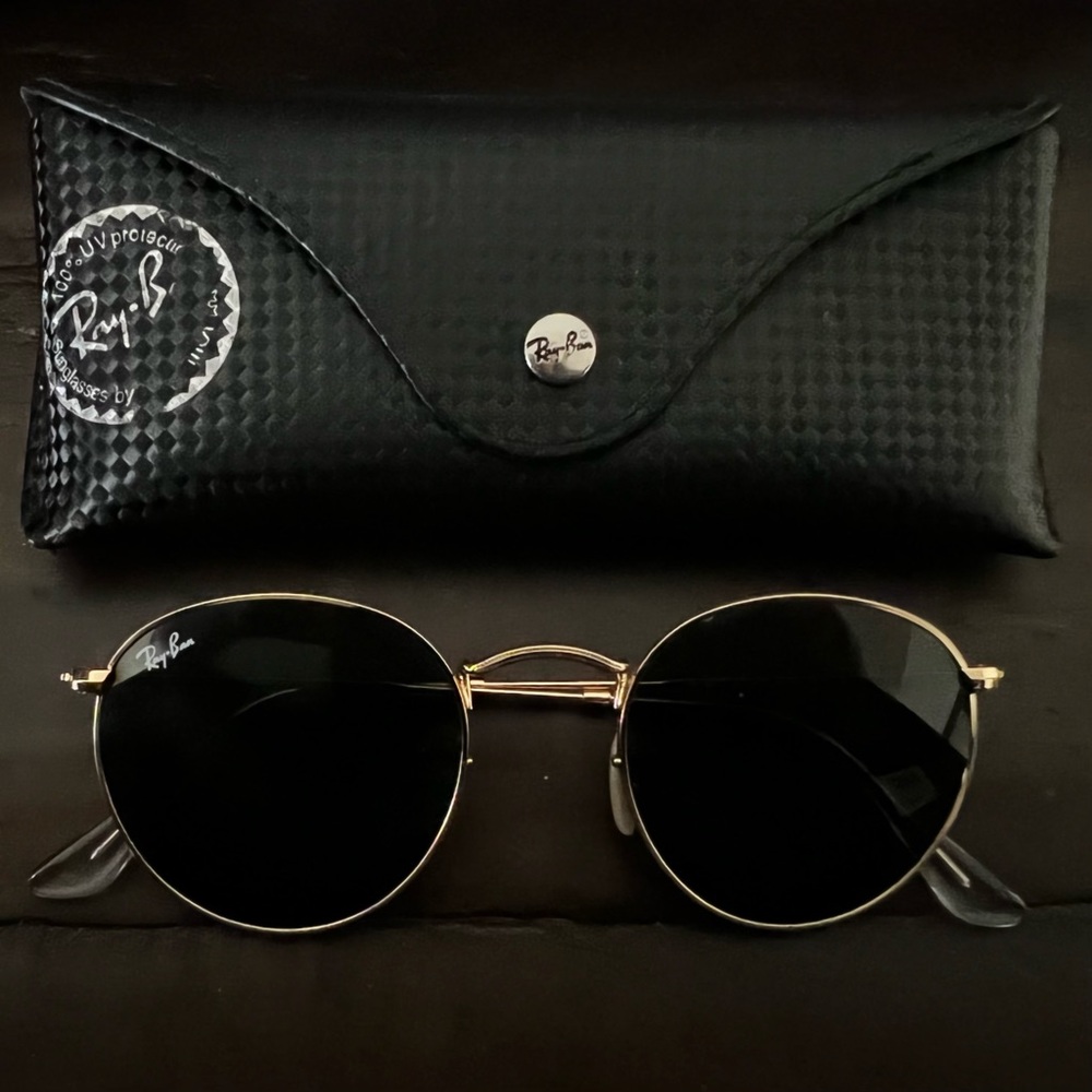 Rayban round metal glasses